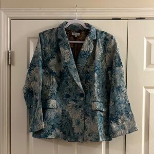 Double button floral blazer with pockets XL